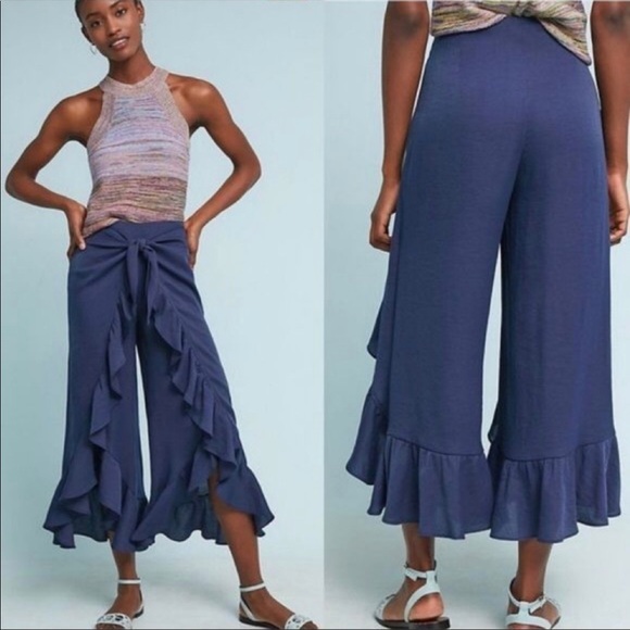 Anthropologie Pants - ANTHROPOLOGIE Feather & Bone Ruffled Pants 00P